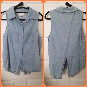 Jean Button Up Top